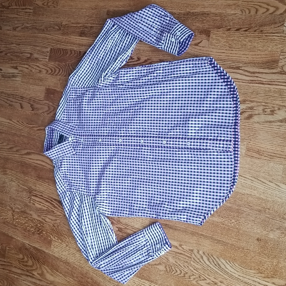 (L) Bugatchi Men's Plaid Button Down Dress Shirt ❤ 100% Cotton